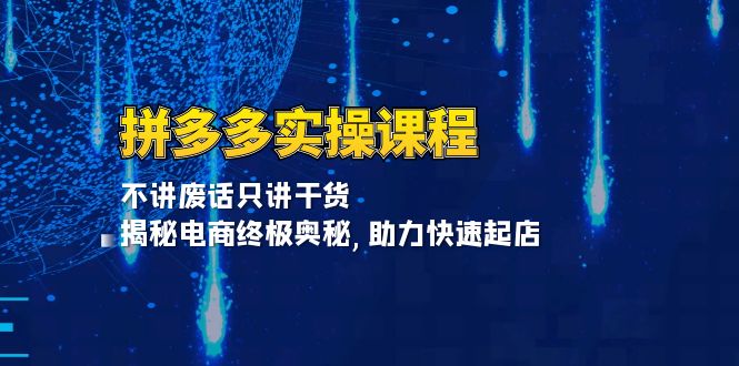 （13577期）拼多多实操课程：不讲废话只讲干货, 揭秘电商终极奥秘,助力快速起店-中创网_分享创业项目_互联网资源