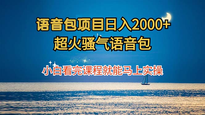 （12734期）语音包项目 日入2000+ 超火骚气语音包小白看完课程就能马上实操-中创网_分享创业项目_互联网资源