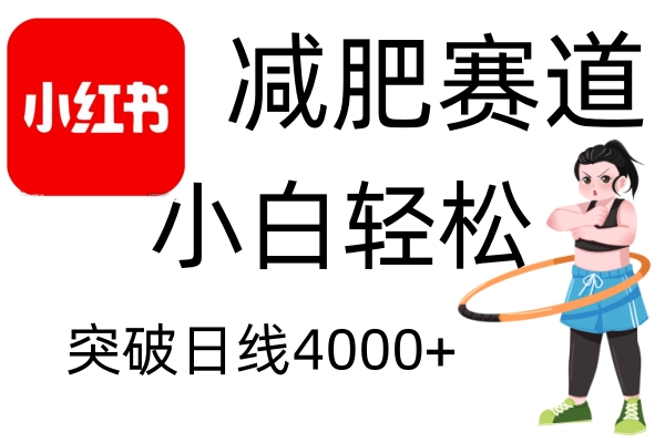 小红书减肥赛道，简单零成本，无需剪辑，不用动脑，小白轻松日利润4000+-中创网_分享创业项目_互联网资源