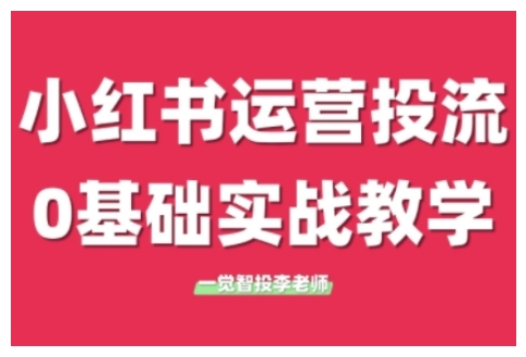 小红书运营投流，小红书广告投放从0到1的实战课，学完即可开始投放-中创网_分享创业项目_互联网资源