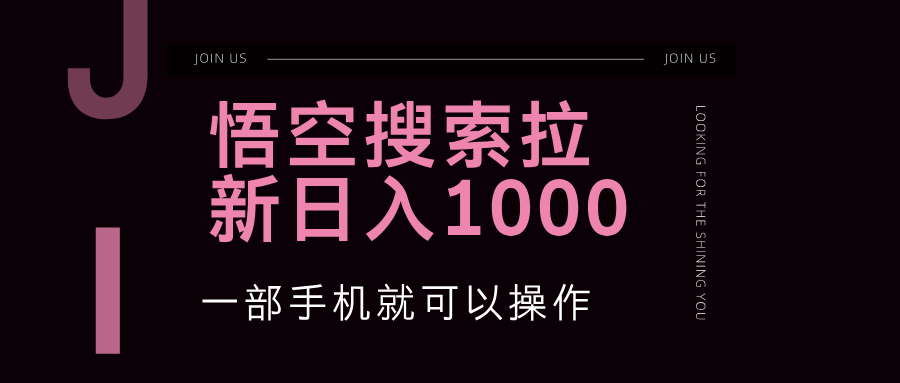 （12717期）悟空搜索类拉新 蓝海项目 一部手机就可以操作 教程非常详细-中创网_分享创业项目_互联网资源