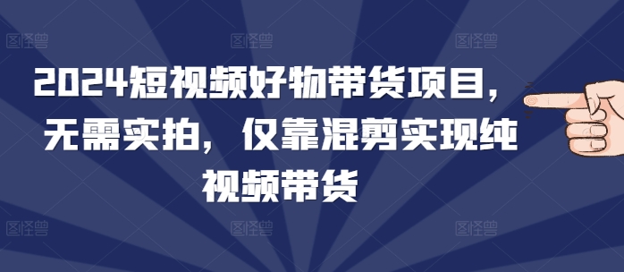 2024短视频好物带货项目，无需实拍，仅靠混剪实现纯视频带货-中创网_分享创业项目_互联网资源