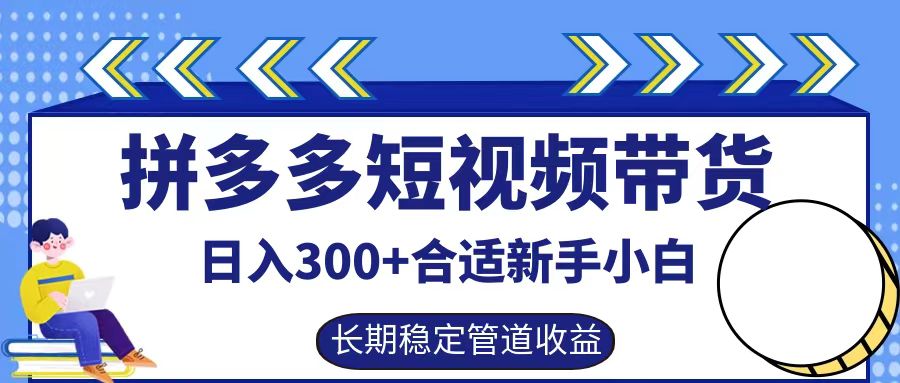 拼多多短视频带货日入300+，实操账户展示看就能学会-中创网_分享创业项目_互联网资源