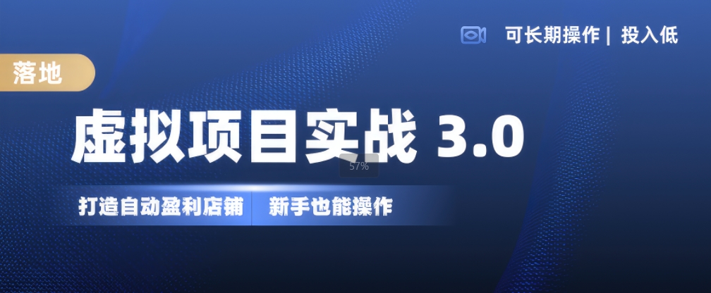 虚拟项目实战3.0，打造自动盈利店铺，可长期操作投入低，新手也能操作-中创网_分享创业项目_互联网资源