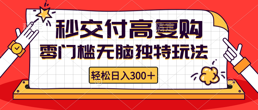 （12839期）零门槛无脑独特玩法 轻松日入300+秒交付高复购   矩阵无上限-中创网_分享创业项目_互联网资源