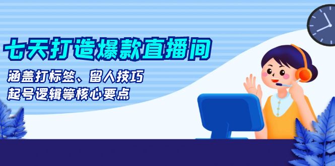 （13382期）七天打造爆款直播间：涵盖打标签、留人技巧、起号逻辑等核心要点-中创网_分享创业项目_互联网资源