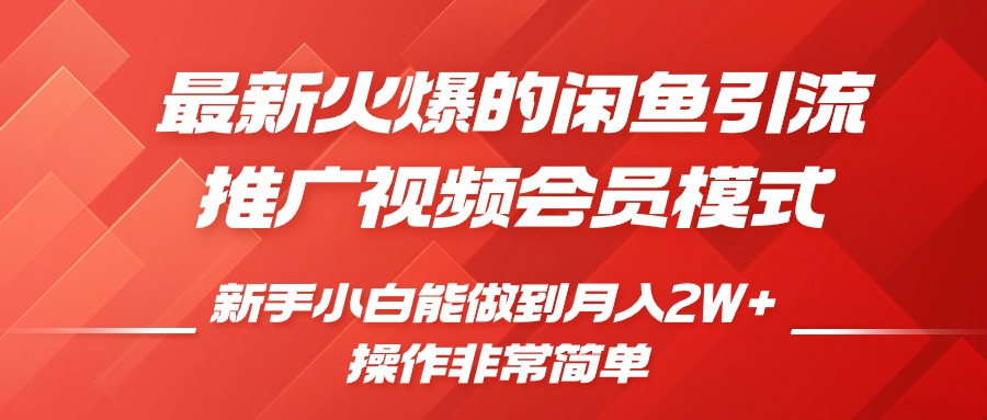 闲鱼引流推广影视会员，0成本就可以操作，新手小白月入过W+【揭秘】-中创网_分享创业项目_互联网资源