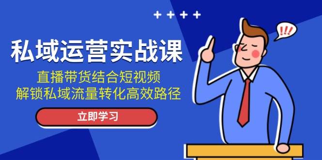 私域运营实战课：直播带货结合短视频，解锁私域流量转化高效路径-中创网_分享创业项目_互联网资源