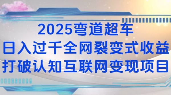 2025弯道超车日入过K全网裂变式收益打破认知互联网变现项目【揭秘】-中创网_分享创业项目_互联网资源