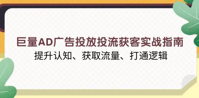 巨量AD广告投放投流获客实战指南，提升认知、获取流量、打通逻辑-中创网_分享创业项目_互联网资源