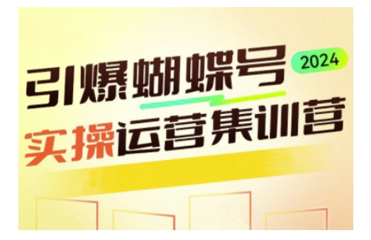 引爆蝴蝶号实操运营，助力你深度掌握蝴蝶号运营，实现高效实操，开启流量变现之路-中创网_分享创业项目_互联网资源