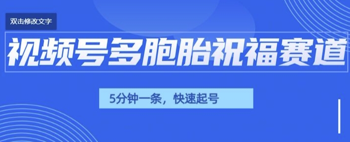 视频号最近爆火赛道，五胞胎送福，圈粉中老年，快速涨粉起号带货-中创网_分享创业项目_互联网资源