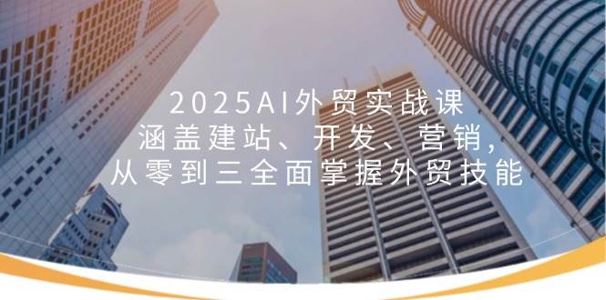 2025AI出口外贸实战演练课：包含建网站、开发设计、营销推广, 从零到三全面了解出口外贸专业技能-中创网_分享创业项目_互联网资源