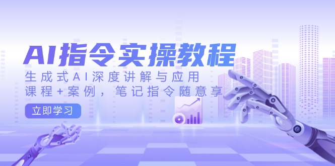 （14097期）AI命令实际操作实例教程，生成式AI深层解读及应用，课程内容 实例，手记命令随便享-中创网_分享创业项目_互联网资源