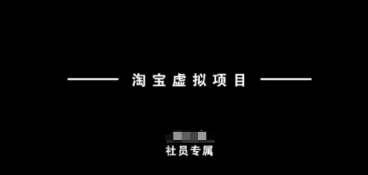 淘宝虚拟新项目，从技术到实际操作，萌新也可以快速入门-中创网_分享创业项目_互联网资源