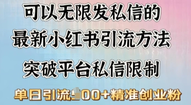 全新“摆烂式”引流方法玩法，小红书私信引流方法，单日引流方法100-中创网_分享创业项目_互联网资源