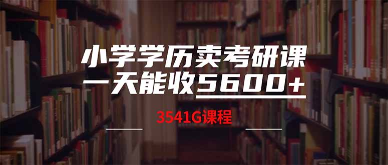 （14561期）小学文化卖考研班，一天收5600（附3580G考研究生合辑）-中创网_专注互联网创业,项目资源整合-中创网_分享创业项目_互联网资源