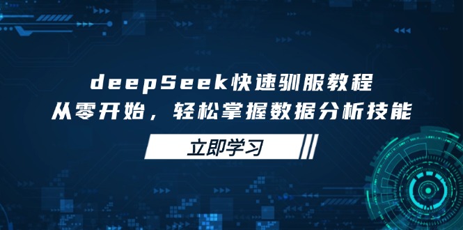 （14536期）deepSeek迅速收服实例教程，从零开始，快速掌握数据分析技能-中创网_专注互联网创业,项目资源整合-中创网_分享创业项目_互联网资源