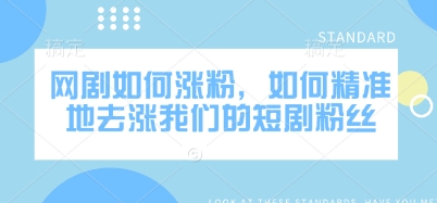 网剧如何涨粉，如何精准地去涨我们的短剧粉丝-中创网_分享创业项目_互联网资源