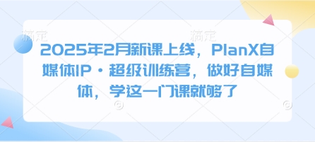 2025年2月新授课发布，PlanX自媒体平台IP·非常夏令营，搞好自媒体平台，学这一门课就行了-中创网_分享创业项目_互联网资源