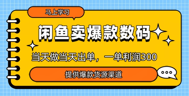 淘宝闲鱼爆款货源，那天做当日开单，一单利润3张-中创网_分享创业项目_互联网资源